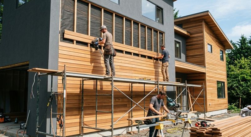 Wood Cladding Installation in Signal Mountain, TN
